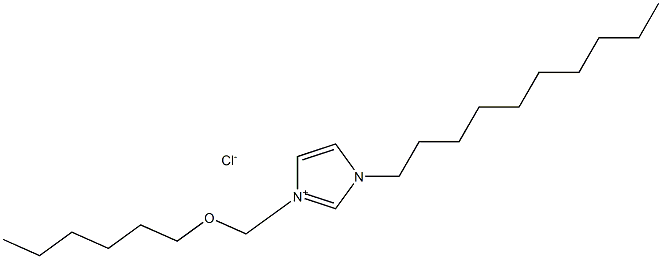 1-DECYL-3-HEXYLOXYMETHYLIMIDAZOLIUMCHLORIDE 结构式