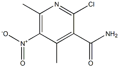 2-chloro-4,6-dimethyl-5-nitro-pyridine-3-carboxamide 结构式