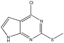 -chloro-2-(methylthio)-7H-pyrrolo[2,3-d]pyrimidine 结构式