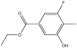 3-FLUORO-5-HYDROXY-4-METHYLBENZOIC ACID ETHYL ESTER 结构式