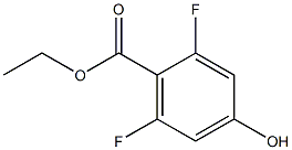 2,6-DIFLUORO-4-HYDROXYBENZOIC ACID ETHYL ESTER 结构式