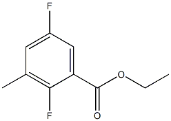 2,5-DIFLUORO-3-METHYLBENZOIC ACID ETHYL ESTER 结构式