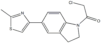 1-(CHLOROACETYL)-5-(2-METHYL-1,3-THIAZOL-4-YL)INDOLINE 结构式