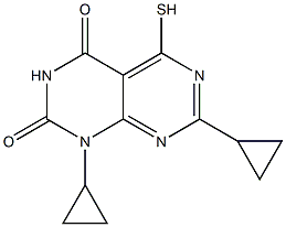 1,7-DICYCLOPROPYL-5-MERCAPTOPYRIMIDO[4,5-D]PYRIMIDINE-2,4(1H,3H)-DIONE 结构式