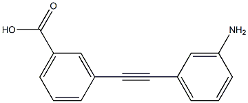 3-[(3-AMINOPHENYL)ETHYNYL]BENZOIC ACID 结构式