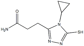 3-(4-CYCLOPROPYL-5-MERCAPTO-4H-1,2,4-TRIAZOL-3-YL)PROPANAMIDE 结构式