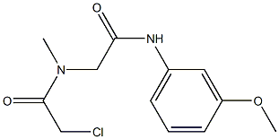 2-CHLORO-N-{2-[(3-METHOXYPHENYL)AMINO]-2-OXOETHYL}-N-METHYLACETAMIDE 结构式