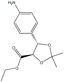 (4R,5S)-ethyl-5-(4-aminophenyl)-2,2-dimethyl-1,3-dioxolane-4-carboxylate 结构式