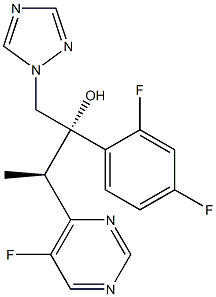 (2R,3S/2S,3R)-3-(5-FLUOROPYRIMIDINE-4-YL)-2-(2,4-DIFLUOROPHENYL)-1-(1H-1,2,4-TRIAZOLE-1-YL) BUTYL-2-ALCOHOL 结构式