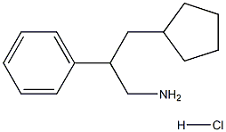 3-CYCLOPENTYL-2-PHENYLPROPAN-1-AMINE HYDROCHLORIDE 结构式