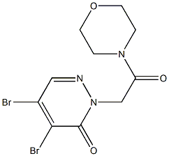4,5-DIBROMO-2-(2-MORPHOLIN-4-YL-2-OXOETHYL)PYRIDAZIN-3(2H)-ONE 结构式