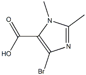 4-BROMO-1,2-DIMETHYL-1H-IMIDAZOLE-5-CARBOXYLIC ACID 结构式