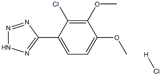 5-(2-CHLORO-3,4-DIMETHOXYPHENYL)-2H-TETRAZOLE HYDROCHLORIDE 结构式