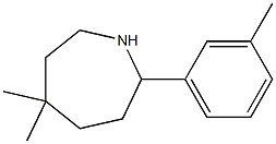 5,5-DIMETHYL-2-(3-METHYLPHENYL)AZEPANE 结构式