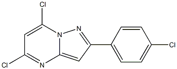 5,7-DICHLORO-2-(4-CHLOROPHENYL)PYRAZOLO[1,5-A]PYRIMIDINE 结构式