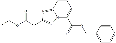 BENZYL 2-(2-ETHOXY-2-OXOETHYL)IMIDAZO[1,2-A]PYRIDINE-5-CARBOXYLATE 结构式