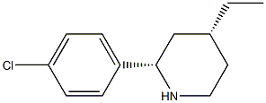 CIS-2-(4-CHLOROPHENYL)-4-ETHYLPIPERIDINE 结构式