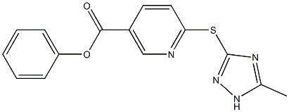 phenyl 6-[(5-methyl-1H-1,2,4-triazol-3-yl)sulfanyl]nicotinate 结构式