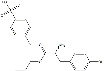 allyl (2R)-2-amino-3-(4-hydroxyphenyl)propanoate 4-toluenesulfonate 结构式