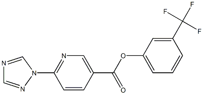 3-(trifluoromethyl)phenyl 6-(1H-1,2,4-triazol-1-yl)nicotinate 结构式