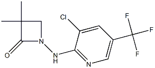 1-{[3-chloro-5-(trifluoromethyl)-2-pyridinyl]amino}-3,3-dimethyl-2-azetanone 结构式