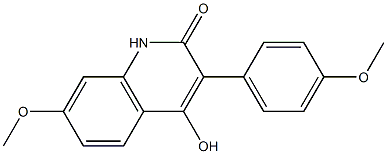 4-hydroxy-7-methoxy-3-(4-methoxyphenyl)quinolin-2(1H)-one 结构式