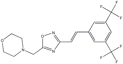 4-({3-[3,5-di(trifluoromethyl)styryl]-1,2,4-oxadiazol-5-yl}methyl)morpholin e 结构式