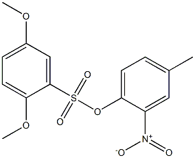 4-methyl-2-nitrophenyl 2,5-dimethoxybenzene-1-sulfonate 结构式