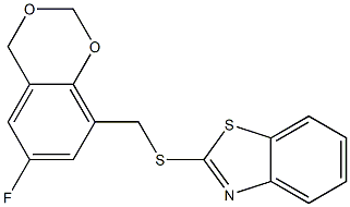 2-{[(6-fluoro-4H-1,3-benzodioxin-8-yl)methyl]thio}-1,3-benzothiazole 结构式