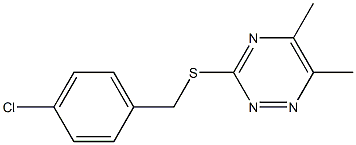 4-chlorobenzyl 5,6-dimethyl-1,2,4-triazin-3-yl sulfide 结构式