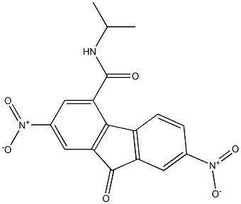 N4-isopropyl-2,7-dinitro-9-oxo-9H-4-fluorenecarboxamide 结构式