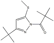 1-[3-(tert-butyl)-5-(methylthio)-1H-pyrazol-1-yl]-2,2-dimethylpropan-1-one 结构式