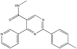 N-methyl-2-(4-methylphenyl)-4-(3-pyridinyl)-5-pyrimidinecarboxamide 结构式