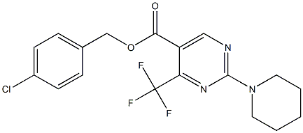 4-chlorobenzyl 2-piperidino-4-(trifluoromethyl)pyrimidine-5-carboxylate 结构式
