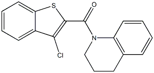 (3-chlorobenzo[b]thiophen-2-yl)(1,2,3,4-tetrahydroquinolin-1-yl)methanone 结构式