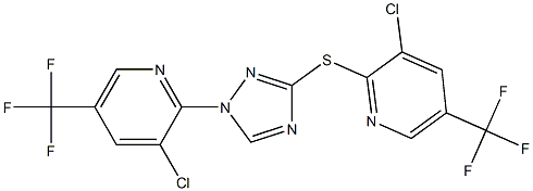 3-chloro-2-(3-{[3-chloro-5-(trifluoromethyl)-2-pyridinyl]sulfanyl}-1H-1,2,4-triazol-1-yl)-5-(trifluoromethyl)pyridine 结构式