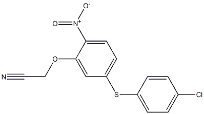 2-{5-[(4-chlorophenyl)thio]-2-nitrophenoxy}acetonitrile 结构式
