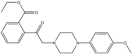 ethyl 2-{2-[4-(4-methoxyphenyl)piperazino]acetyl}benzenecarboxylate 结构式