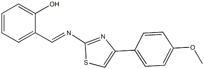 2-({[4-(4-methoxyphenyl)-1,3-thiazol-2-yl]imino}methyl)benzenol 结构式