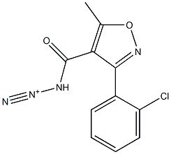 3-{[3-(2-chlorophenyl)-5-methylisoxazol-4-yl]carbonyl}triaz-1-yn-2-ium 结构式