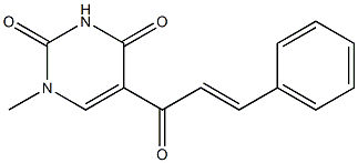 5-cinnamoyl-1-methyl-2,4(1H,3H)-pyrimidinedione 结构式