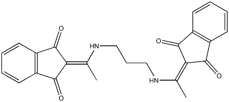 2-{1-[(3-{[1-(1,3-dioxo-1,3-dihydro-2H-inden-2-yliden)ethyl]amino}propyl)amino]ethylidene}-1H-indene-1,3(2H)-dione 结构式