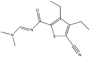 N2-[(dimethylamino)methylidene]-5-cyano-3,4-diethylthiophene-2-carboxamide 结构式