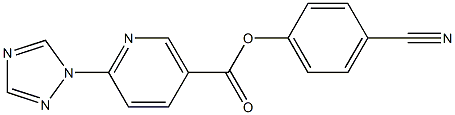 4-cyanophenyl 6-(1H-1,2,4-triazol-1-yl)nicotinate 结构式