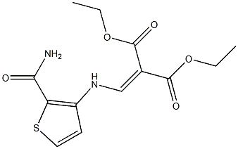 diethyl 2-({[2-(aminocarbonyl)-3-thienyl]amino}methylidene)malonate 结构式