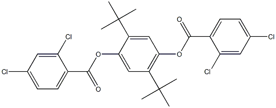 2,5-di(tert-butyl)-4-[(2,4-dichlorobenzoyl)oxy]phenyl 2,4-dichlorobenzoate 结构式