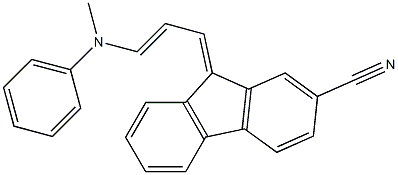 9-[3-(methylanilino)prop-2-enylidene]-9H-fluorene-2-carbonitrile 结构式