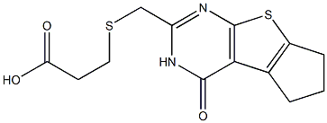 3-{[(4-oxo-3,5,6,7-tetrahydro-4H-cyclopenta[4,5]thieno[2,3-d]pyrimidin-2-yl)methyl]thio}propanoic acid 结构式