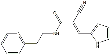 N1-[2-(2-pyridyl)ethyl]-2-cyano-3-(1H-pyrrol-2-yl)acrylamide 结构式