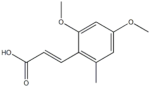 (E)-3-(2,4-dimethoxy-6-methylphenyl)acrylic acid 结构式